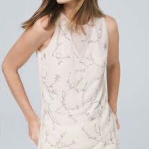 White House Black market Floral Embroidered Sleeveless Top Size 2
